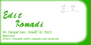 edit komadi business card